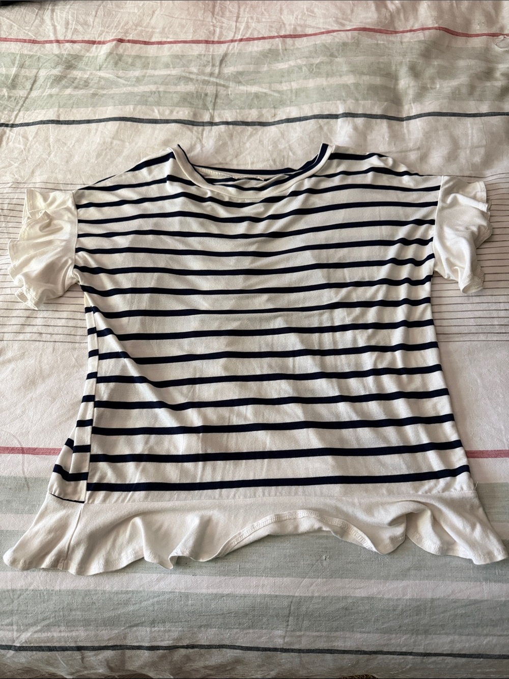 Promesa Navy & cream Striped Crewneck Tee